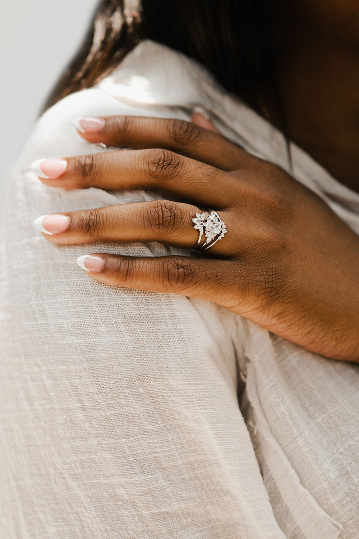 Emelia Ring Set - Clear (Demi-Fine)