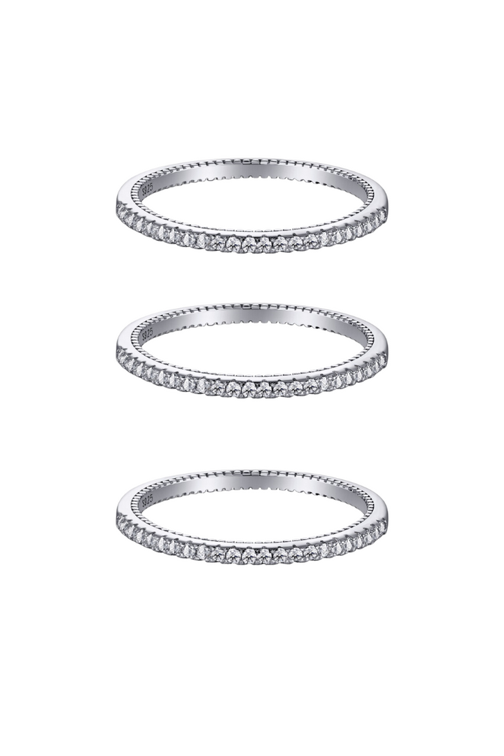 Lydia Ring Trio Set  (Demi-Fine)